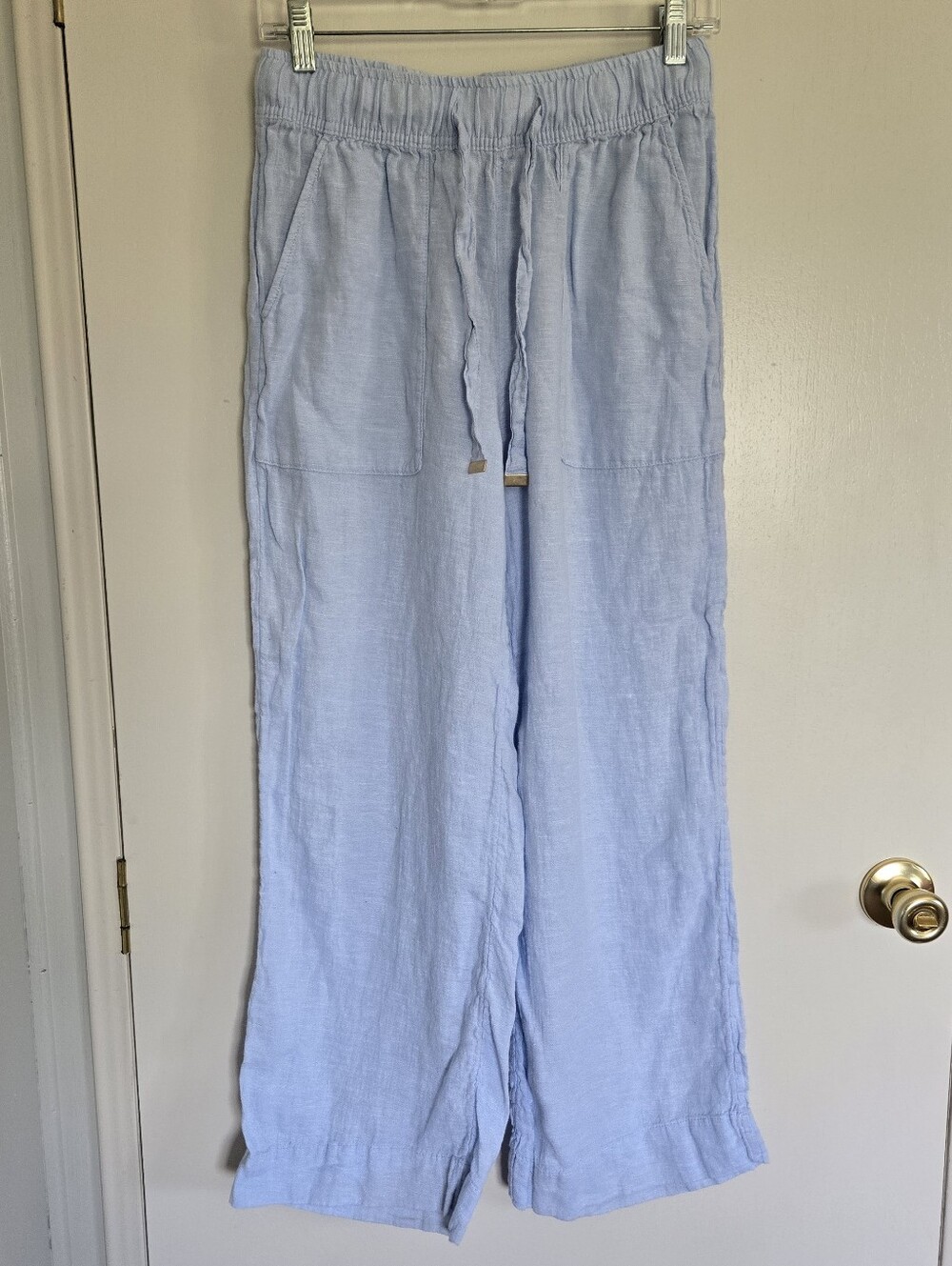 Joie Light Blue Women's Linen Drawstring Pants S